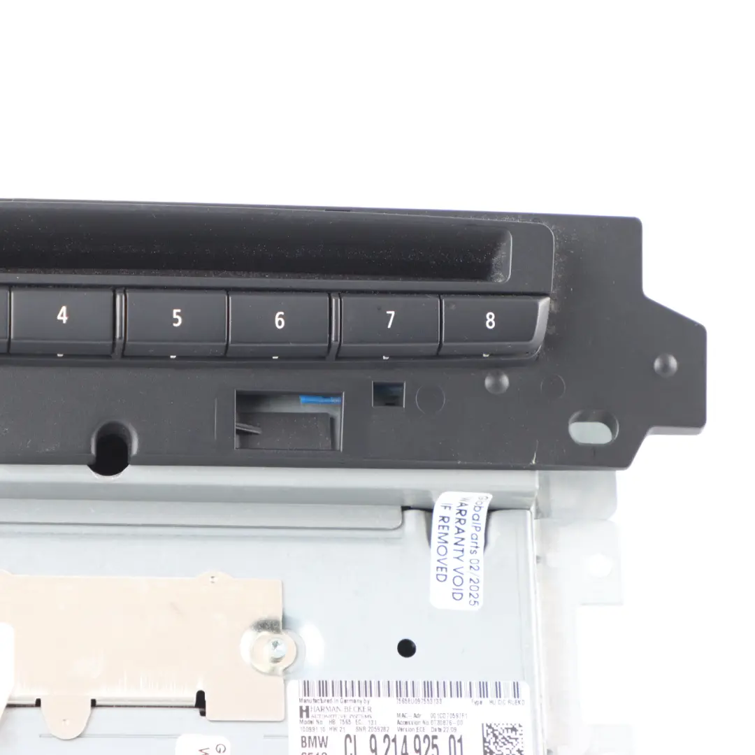 CIC Professional Navigations system Steuergerät Kopf einheit für BMW E60 E61 mit Teilenummer 9214925 BMW E60 E61 CIC Professional Navigations system Steuergerät Kopf einheit - SKU 9214925 - Teilenummer 9214925