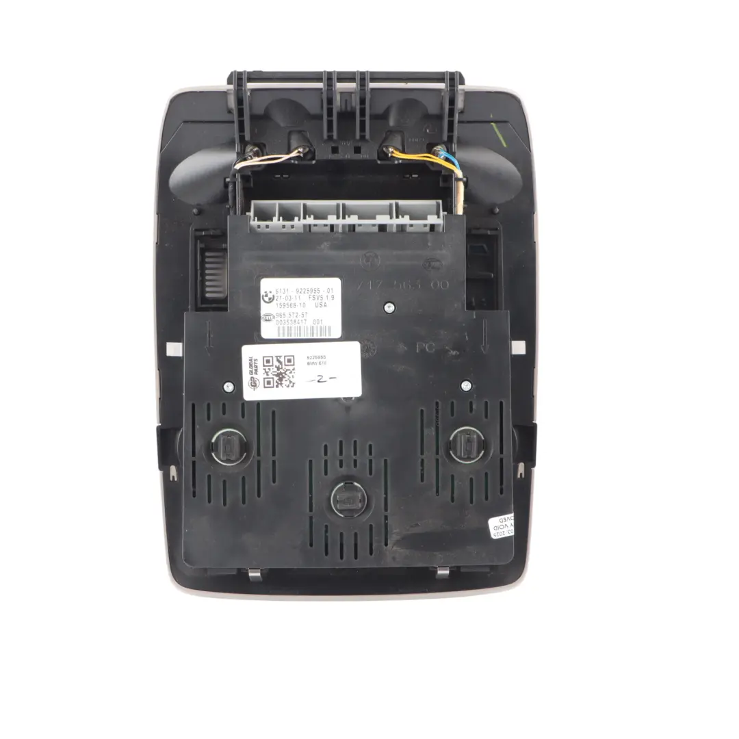 BMW X5 E70 Headliner Roof Courtesy Light Reading Lamp Switch Panel Unit - SKU 9225955 - Part number 9225955