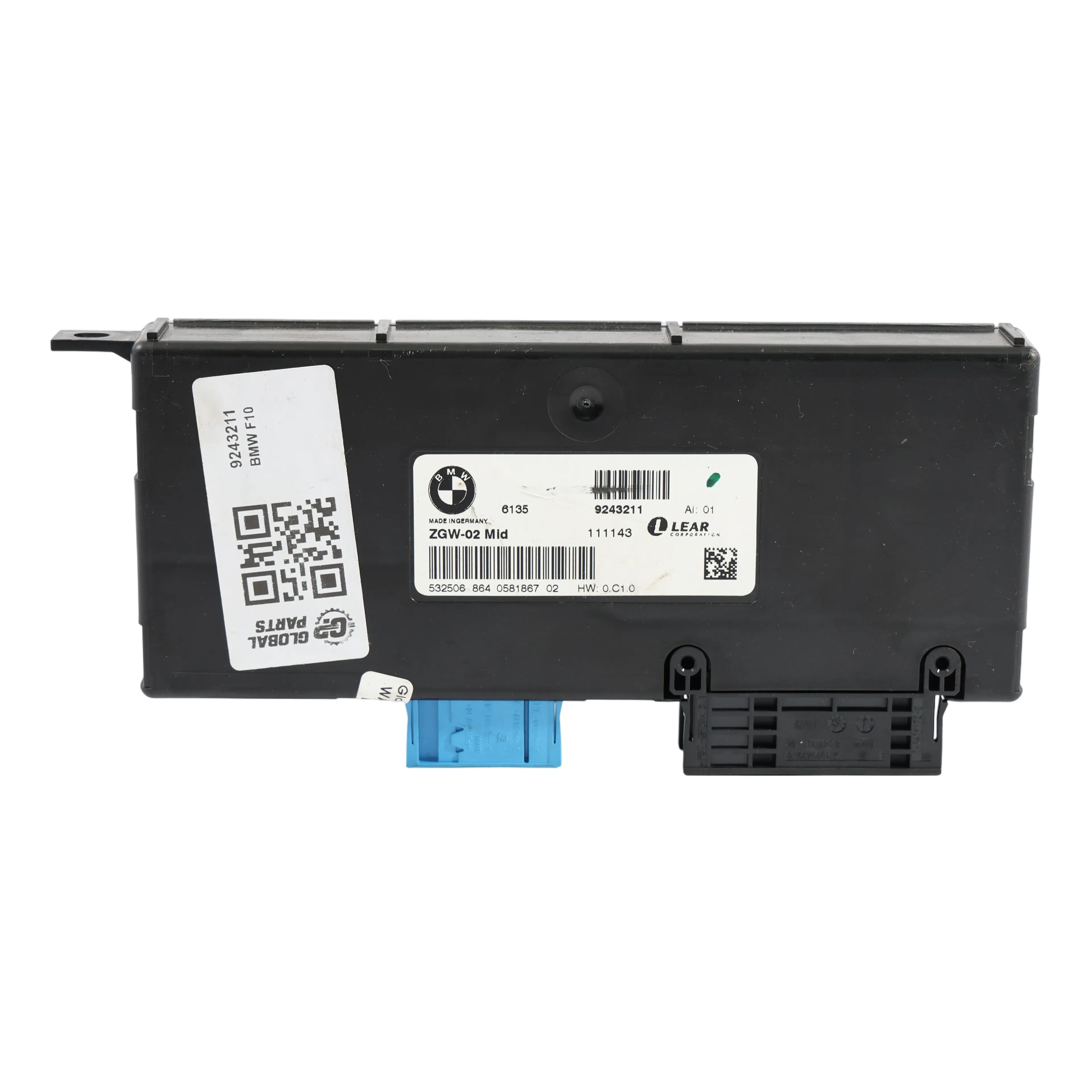 Central Gateway Module BMW F10 F11 ECU Control Unit Lear ZGW-02 Mid 9243211