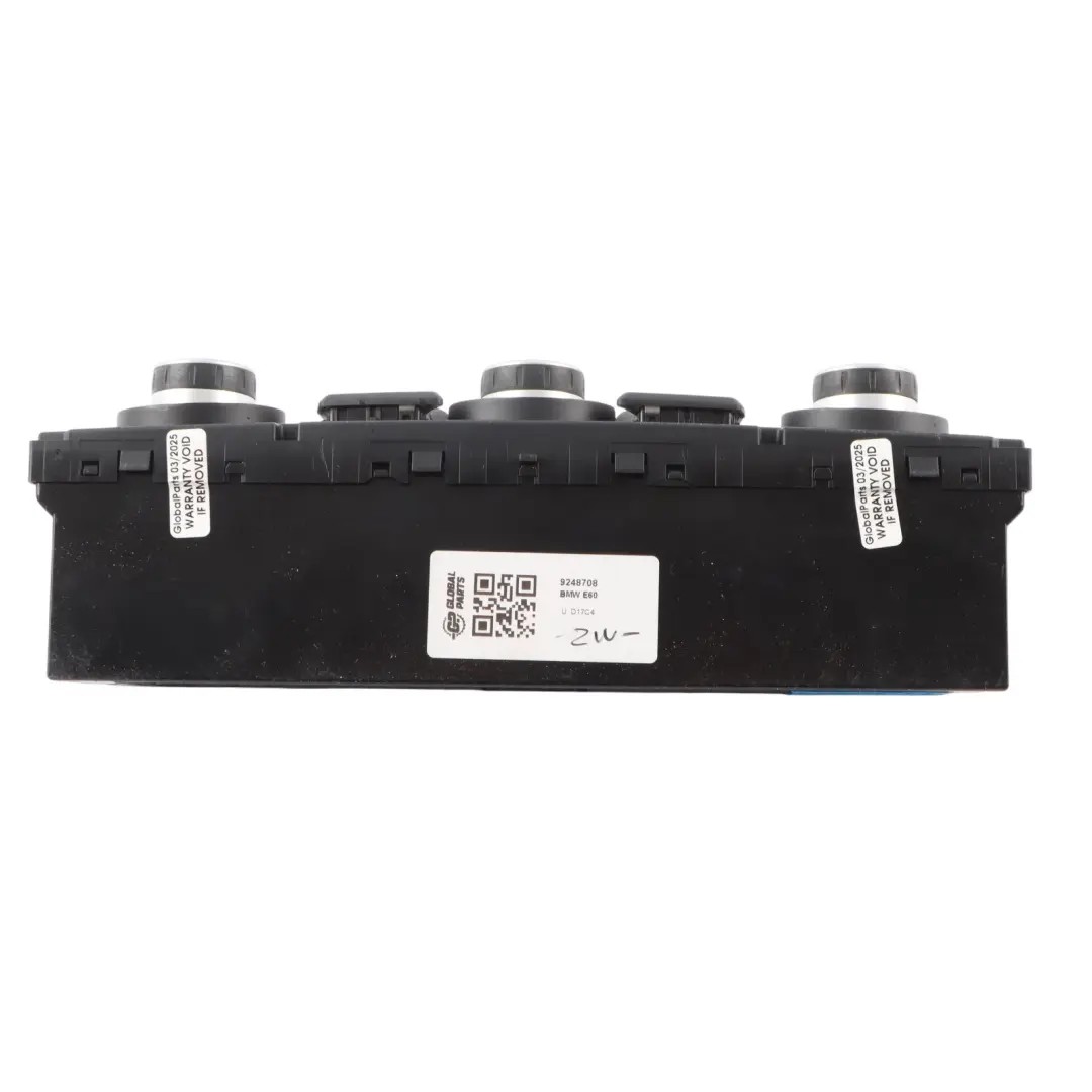 Control Unit Automatic Air Conditioning A/C High to BMW 5 Series E60 E61 LCI with Part number 9248708 BMW 5 Series E60 E61 LCI Control Unit Automatic Air Conditioning A/C High - SKU 9248708 - Part number 9248708