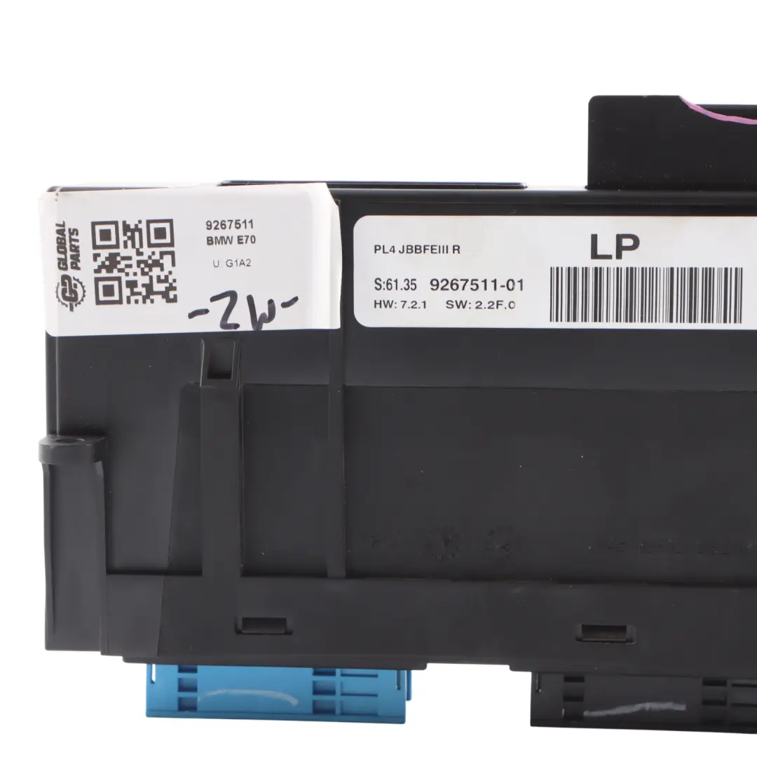 BMW X5 E70 Body Control Module Main Primary ECU Unit JBBFEIII R LP - SKU 9267511 - Part number 9267511