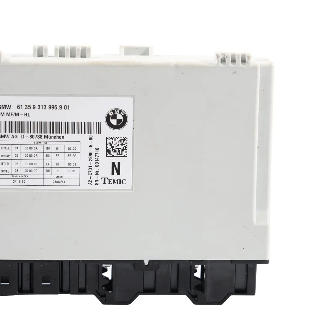 Modulo Di Controllo Centrale Unità ECU per BMW F10 LCI con numero di parte 9313996 BMW F10 LCI Modulo Di Controllo Centrale Unità ECU - SKU 9313996 - Numero di parte 9313996