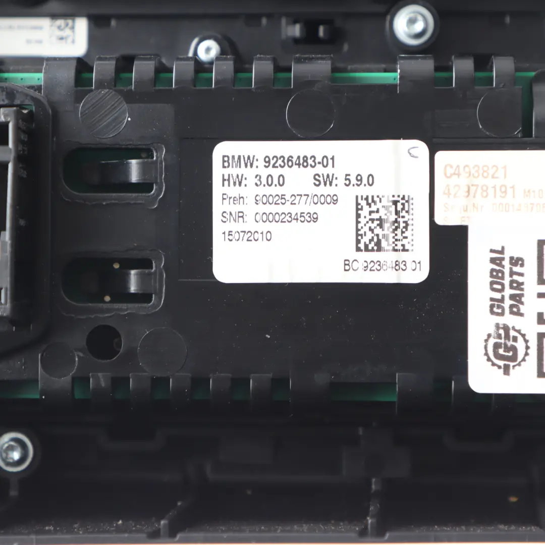 Conditioning A/C Climate Control Radio Switch Unit Panel 9241239 to BMW F10 F11 Air with Part number 9328424 BMW F10 F11 Air Conditioning A/C Climate Control Radio Switch Unit Panel 9241239 - SKU 9328424-9 - Part number 9328424