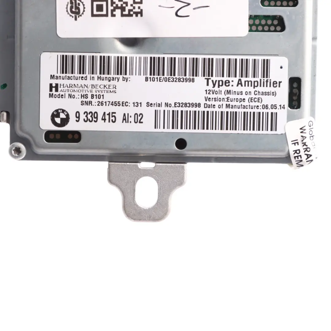 Harman Becker Hi-Fi F10 F11 F12 F13 Audio Speaker System Amplifier to with Part number 9339415 Harman Becker Hi-Fi F10 F11 F12 F13 Audio Speaker System Amplifier - SKU 9339415 - Part number 9339415