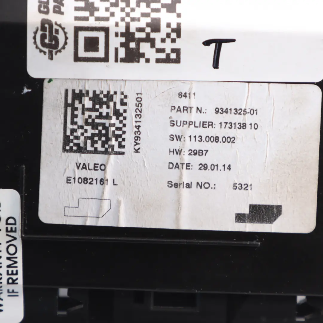 A/C Air Conditioning Module Control Unit ECU to BMW F33 Automatic with Part number 9341325 BMW F33 Automatic A/C Air Conditioning Module Control Unit ECU - SKU 9341325 - Part number 9341325