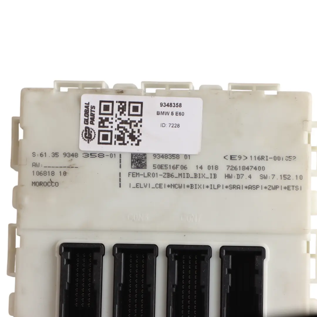 Body Comfort Steuergerät DDE Modul ECU für BMW E60 mit Teilenummer 9348358 BMW E60 Body Comfort Steuergerät DDE Modul ECU - SKU 9348358 - Teilenummer 9348358
