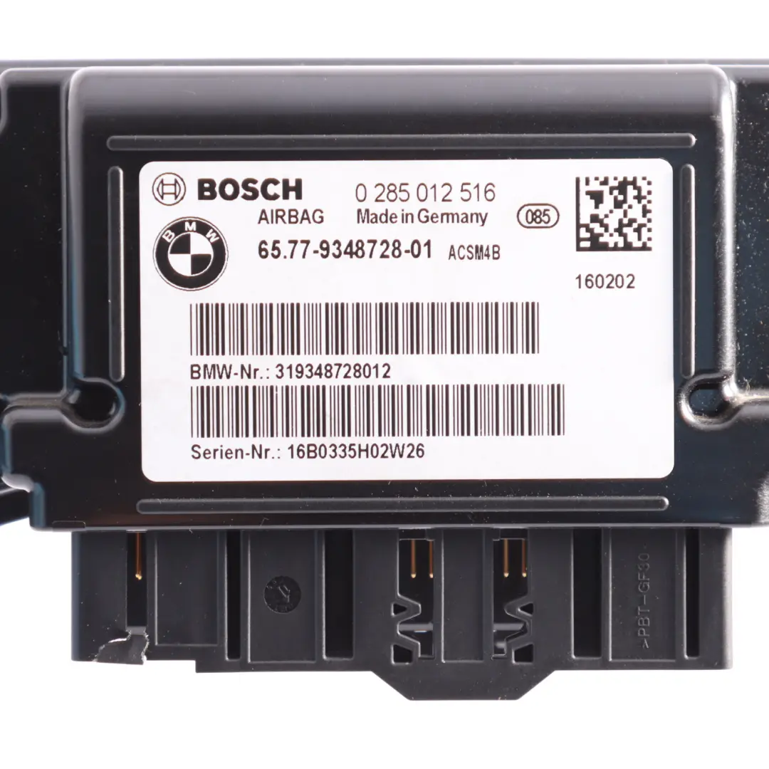 Control Unit Module Airbag ECU to BMW F22 F30 F34 LCI with Part number 9348728 BMW F22 F30 F34 LCI Control Unit Module Airbag ECU - SKU 9348728-1 - Part number 9348728