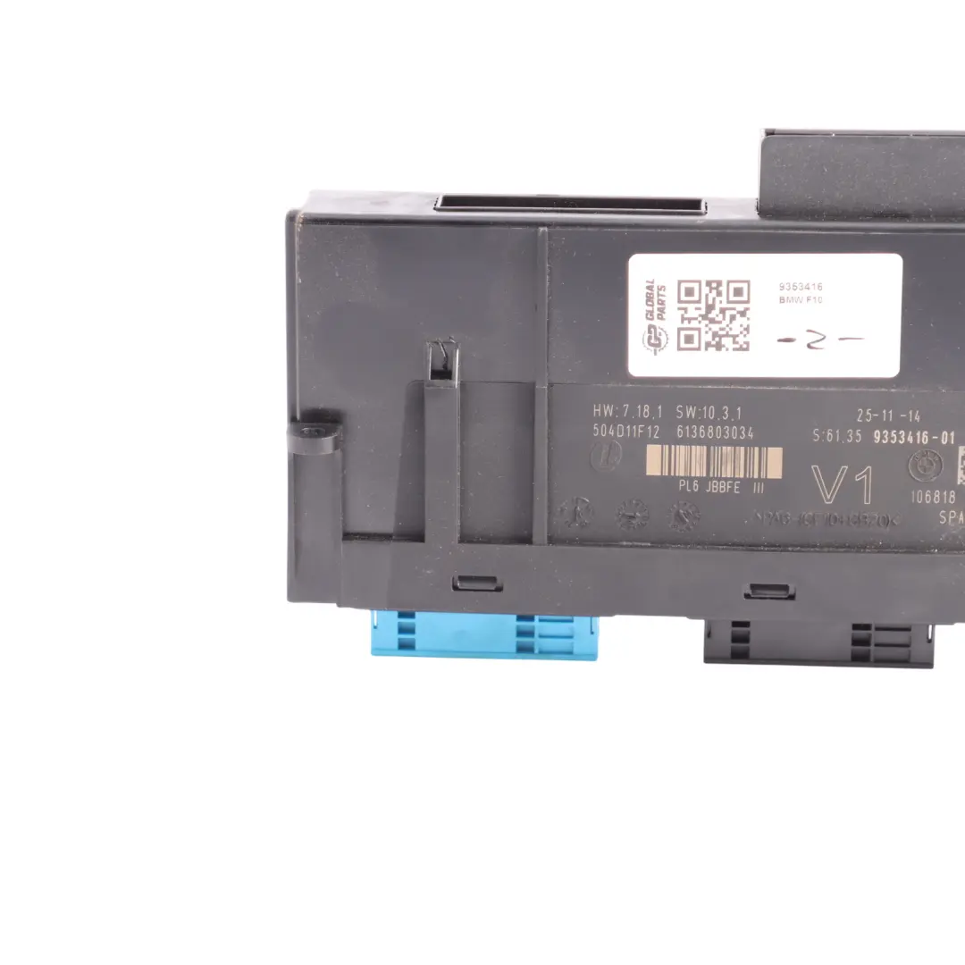 Body Control Module BMW F10 F11 F12 ECU Junction Box V1 PL6 JBBFE III 9177978 to with Part number 6992414 Body Control Module BMW F10 F11 F12 ECU Junction Box V1 PL6 JBBFE III 9177978 - SKU 6992414 - Part number 6992414