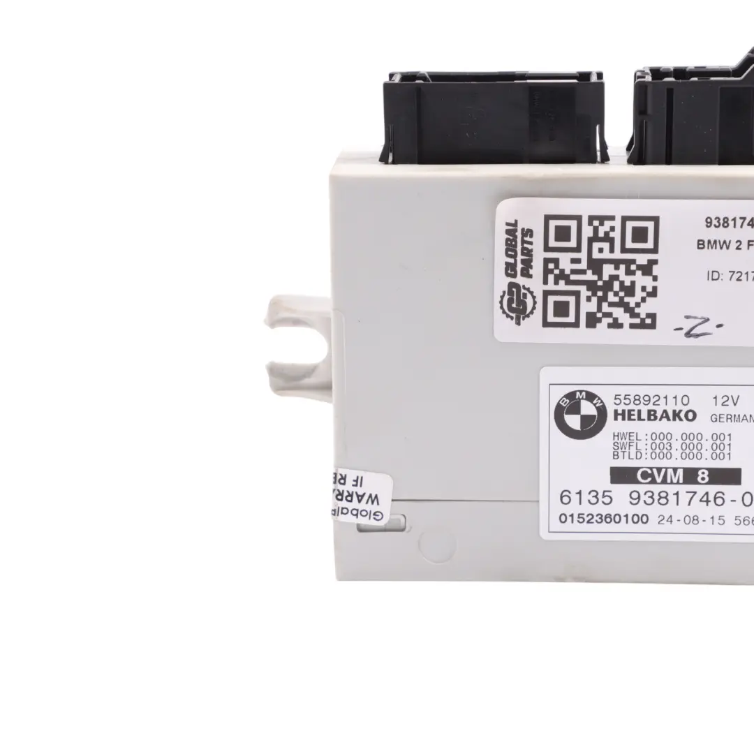 BMW F23 Cabrio Convertible Folding Top Roof Module - SKU 9381746 - Part number 9381746