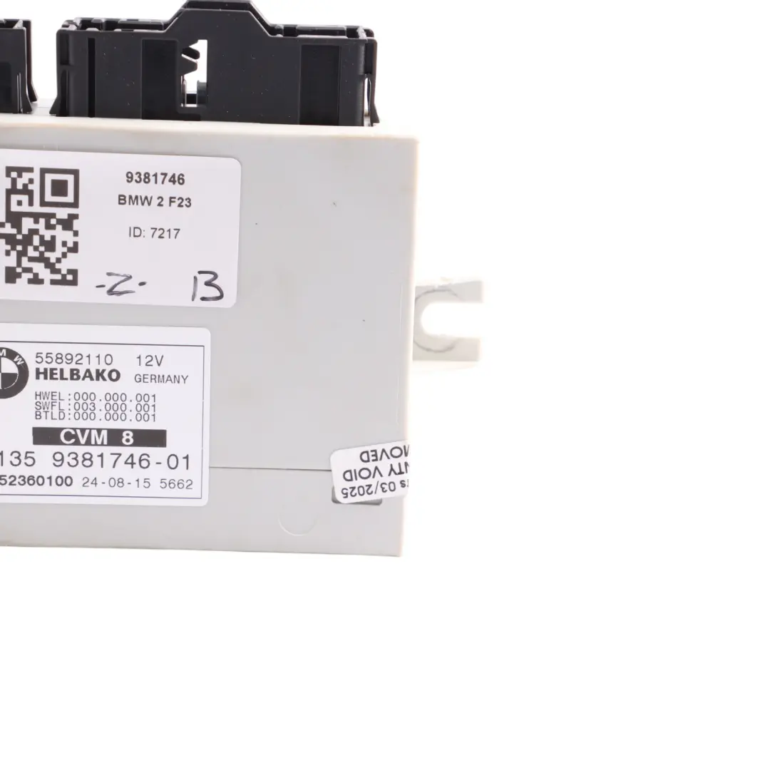 BMW F23 Cabrio Convertible Folding Top Roof Module - SKU 9381746 - Part number 9381746