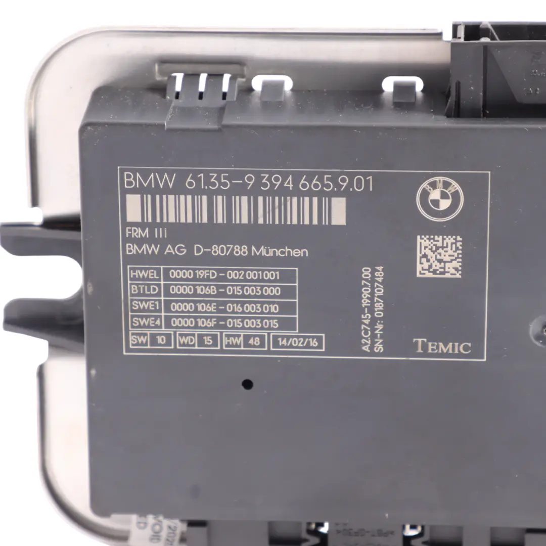 BMW F10 Module De Commande D'Éclairage De Plancher ECU - SKU 9394665 - Numéro de pièce 9394665
