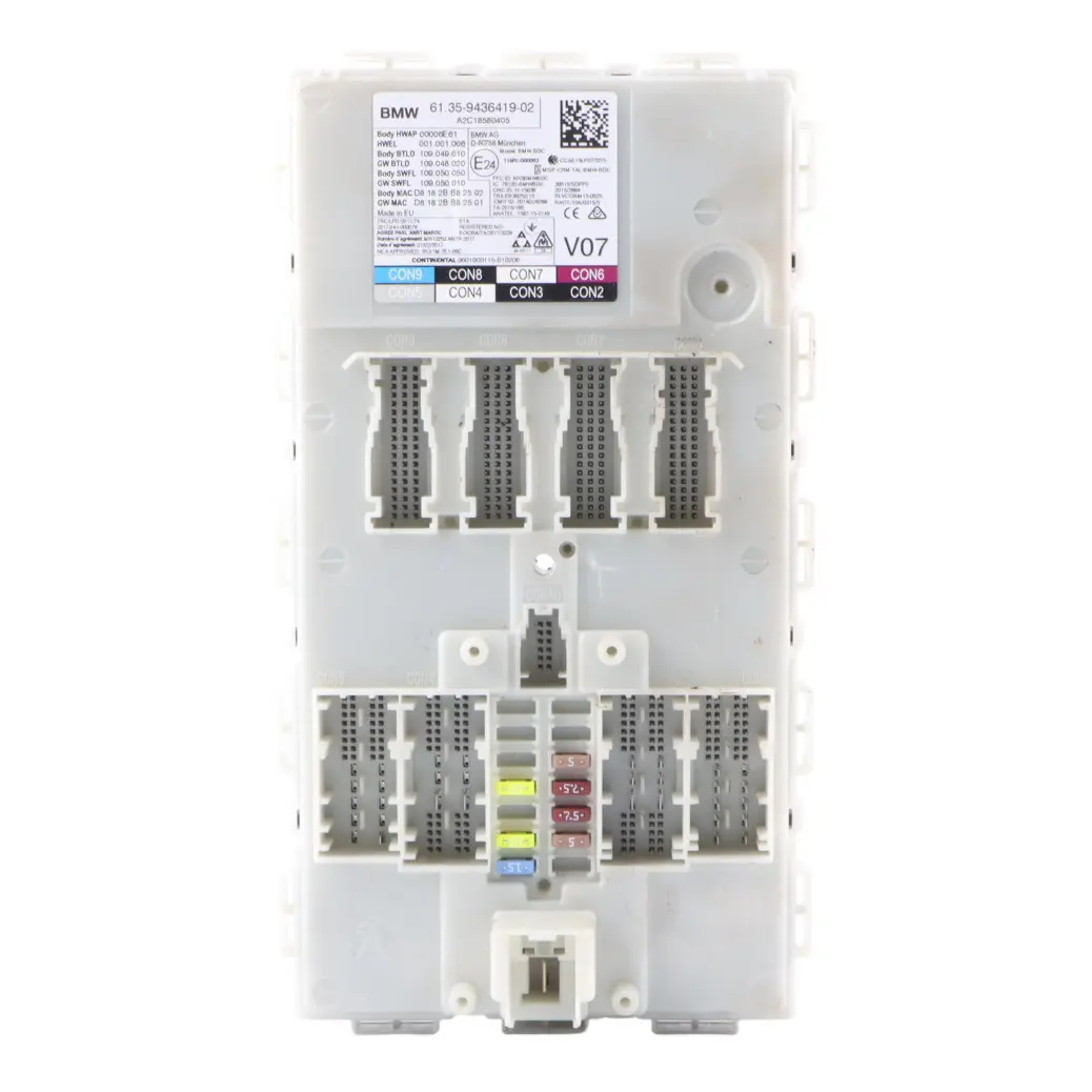 Body Control Module Domain Controller Unit BDC ECU to BMW X4 M F98 with Part number 9436419 BMW X4 M F98 Body Control Module Domain Controller Unit BDC ECU - SKU 9436419 - Part number 9436419