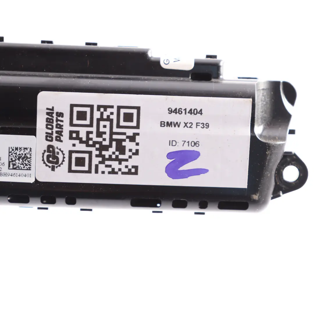 BMW X2 F39 Automatic Air Conditioning Climate Control Panel Black - SKU 9461404 - Part number 9461404