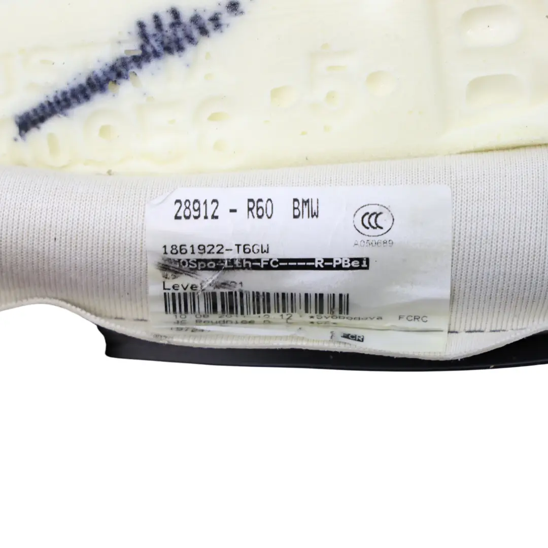 Cuscino Base Sedile Anteriore Destro Pelle Gravità Polar Beige per Mini R60 Sport con numero di parte 9806598 Mini R60 Sport Cuscino Base Sedile Anteriore Destro Pelle Gravità Polar Beige - SKU 9806598 - Numero di parte 9806598