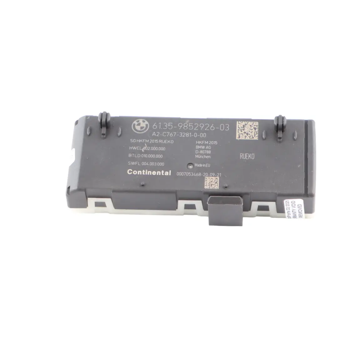 Portón Trasero Eléctrico Unidad Control Módulo para BMW F31 X5 F15 Mini F60 con número de pieza 9852926 BMW F31 X5 F15 Mini F60 Portón Trasero Eléctrico Unidad Control Módulo - SKU 9852926 - Número de pieza 9852926