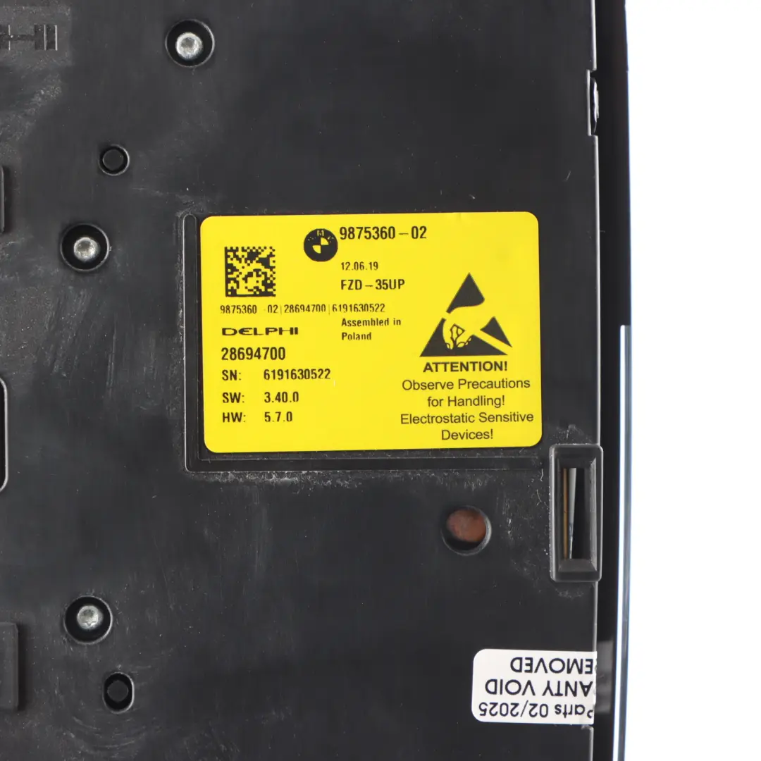 Front Interior Roof Light Lamp BMW G20 G21 G30 F90 F98 Panel Console - SKU 9875360 - Part number 9875360