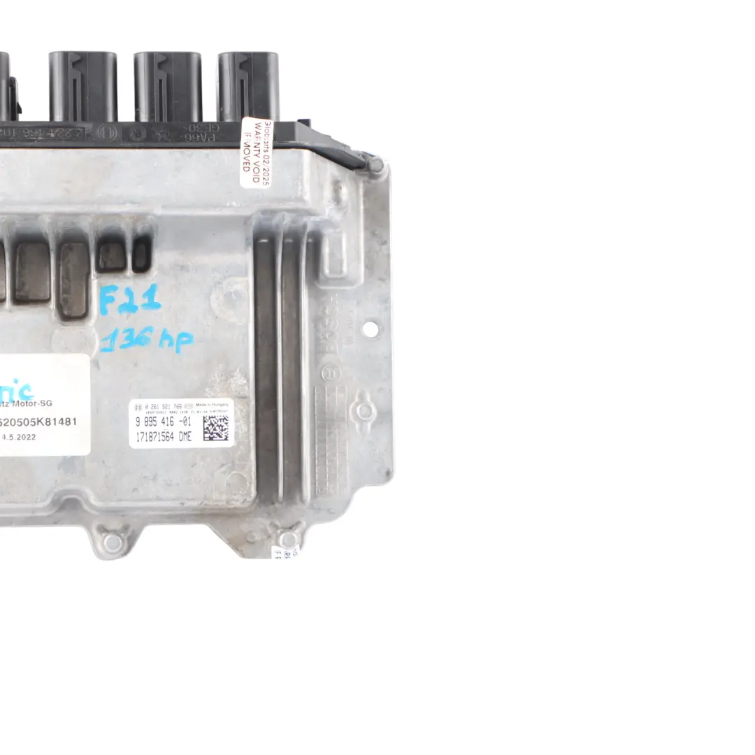 BMW F20 F21 LCI 118i B38 136HP Engine Control Unit ECU DME Automatic - SKU 9895416-3 - Part number 9895416