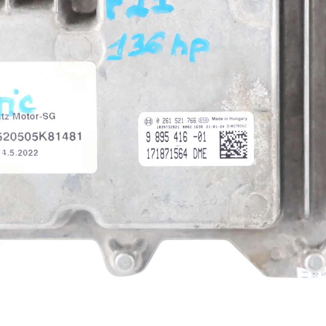 BMW F20 F21 LCI 118i B38 136HP Engine Control Unit ECU DME Automatic - SKU 9895416-3 - Part number 9895416