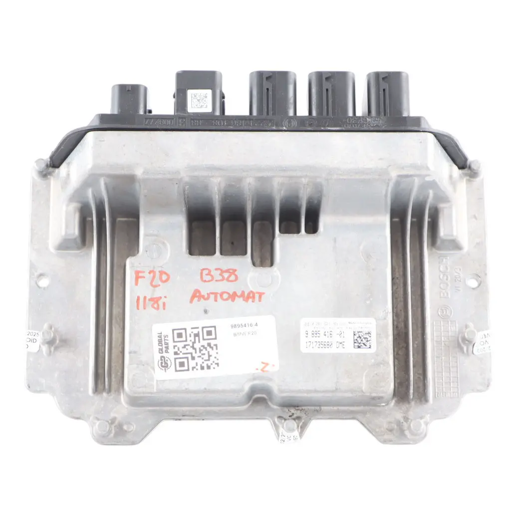 B38 136HP Engine Control Unit ECU DME Automatic to BMW F20 F21 LCI 118i with Part number 9895416 BMW F20 F21 LCI 118i B38 136HP Engine Control Unit ECU DME Automatic - SKU 9895416-4 - Part number 9895416