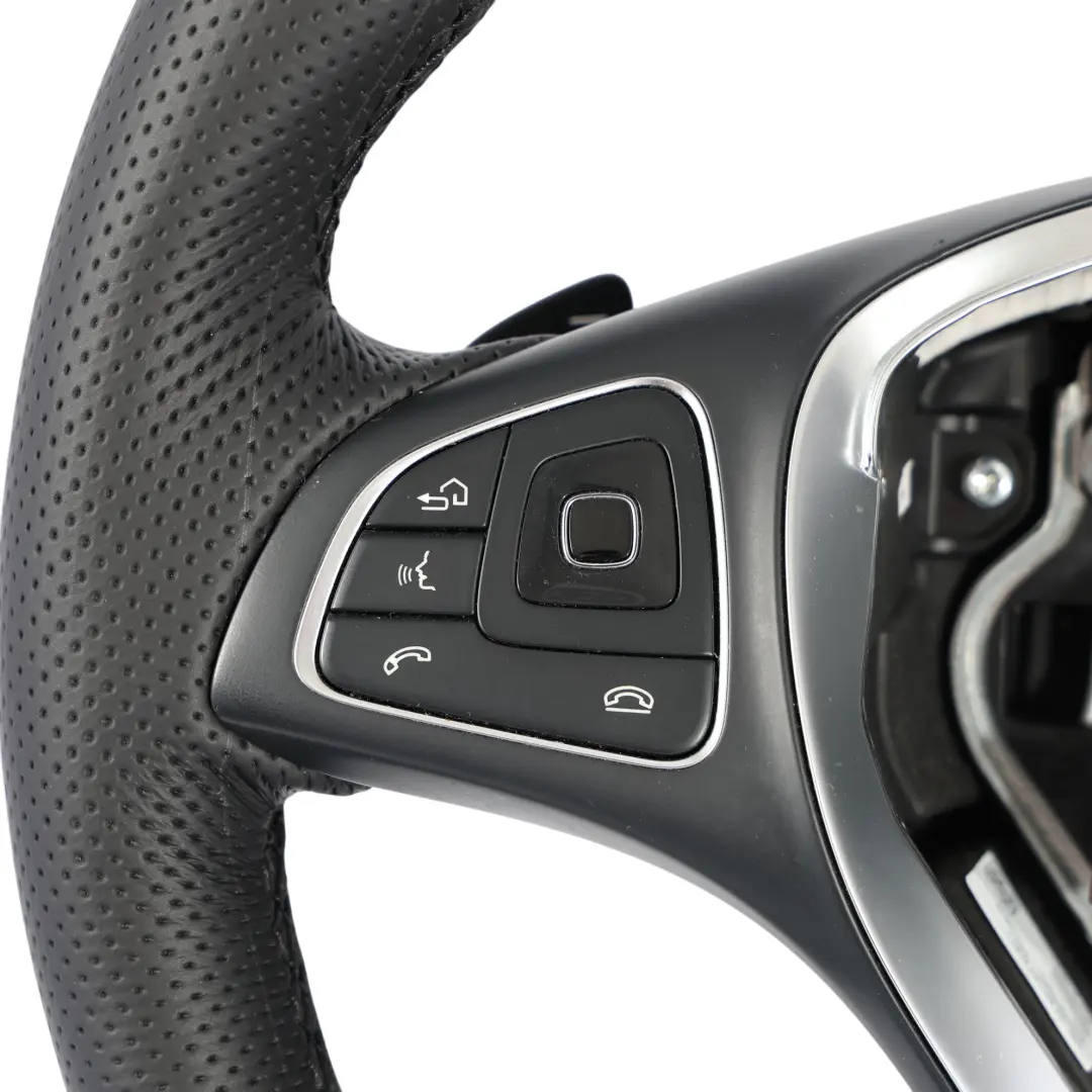 Mercedes W213 Kierownica NOWA Czarna Skóra Multifunkcja Łopatki - SKU A0004605600-1 - Numer Części A0004605600