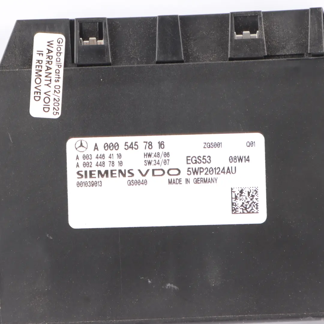 Mercedes SLK R171 Moduł ECU Automatycznej Skrzyni Biegów - SKU A0005457816 - Numer Części A0005457816