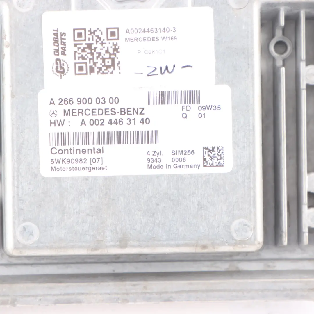 Mercedes A160 W169 M266.920 Engine Control Unit ECU Automatic - SKU A0024463140-3 - Part number A0024463140