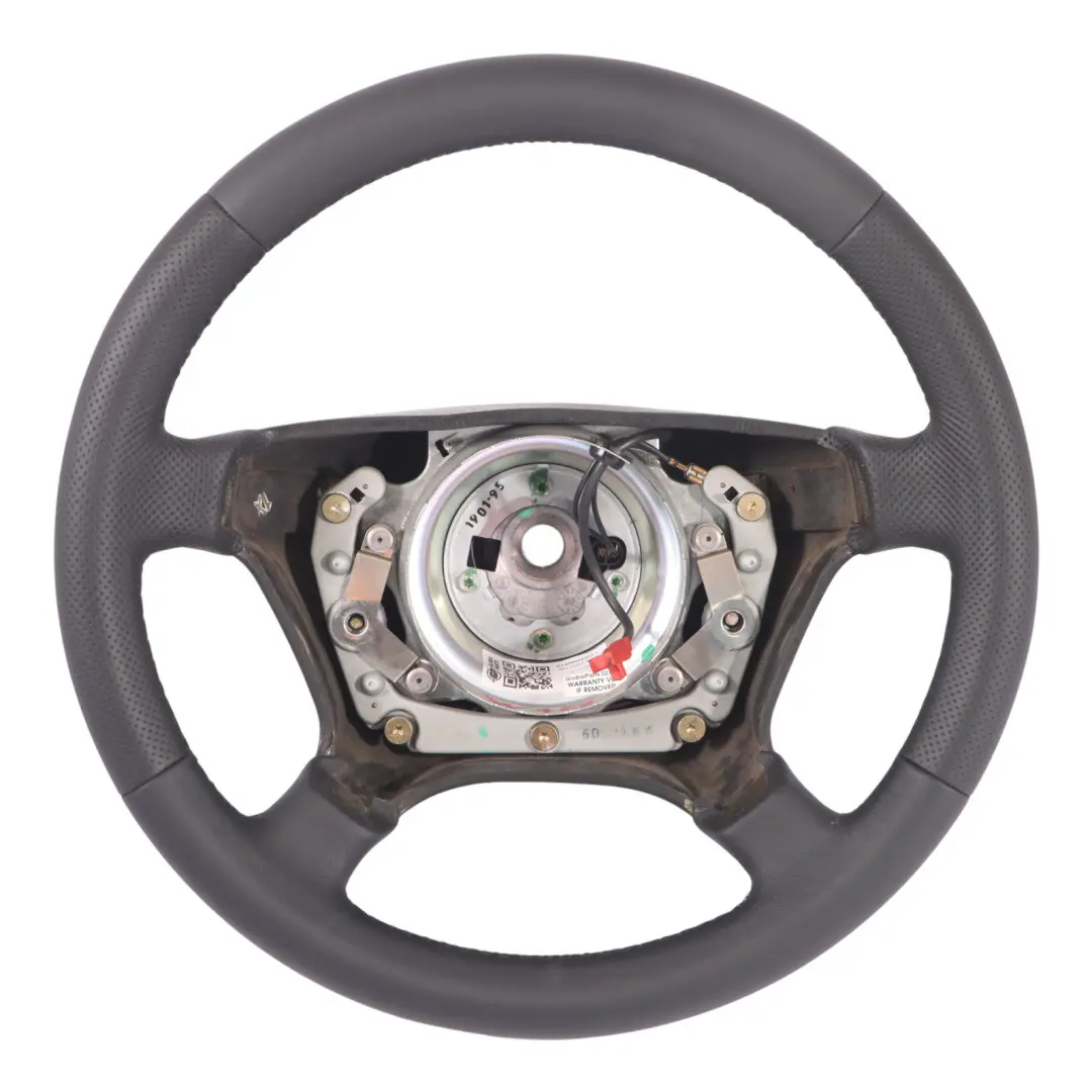 Mercedes W124 S124 C124 NEW Black Leather Steering Wheel Black Threads - SKU A1404605303-1 - Part number A1404605303