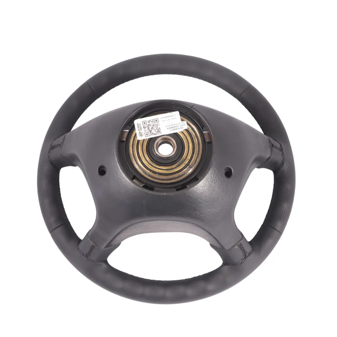 Mercedes W124 S124 C124 NUOVO Volante In Pelle Nera Fili Neri - SKU A1404605303-1 - Numero di parte A1404605303