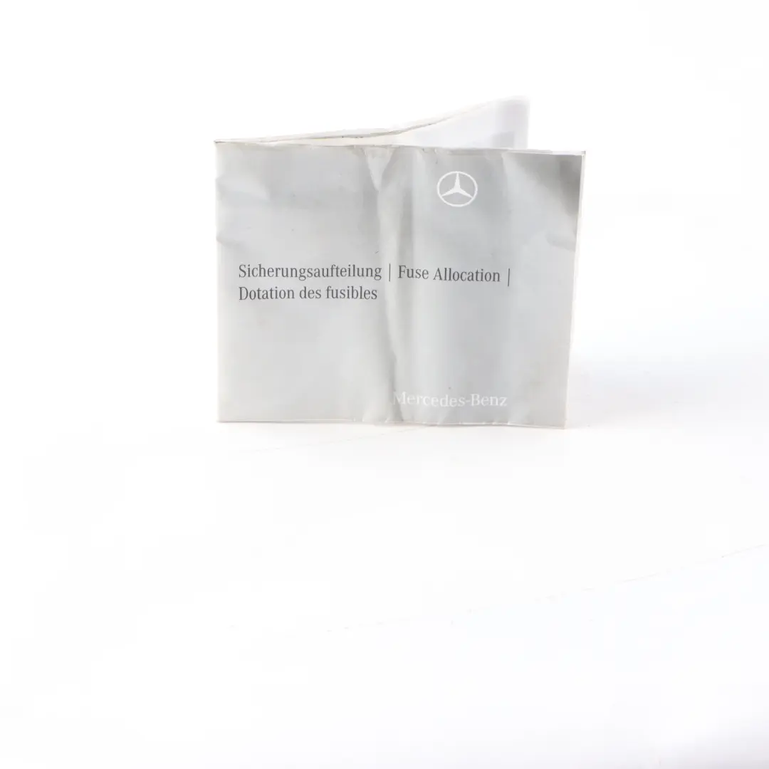 Mercedes W176 Fuse Box Allocation Fuse Placement Map Card Diagram - SKU A1640066799 - Part number A1640066799