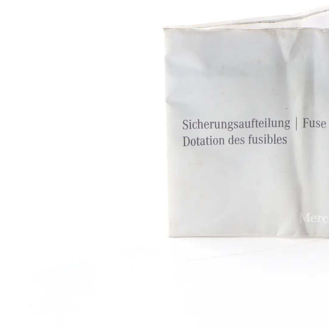 Mercedes W176 Fuse Box Allocation Fuse Placement Map Card Diagram - SKU A1640066799 - Part number A1640066799