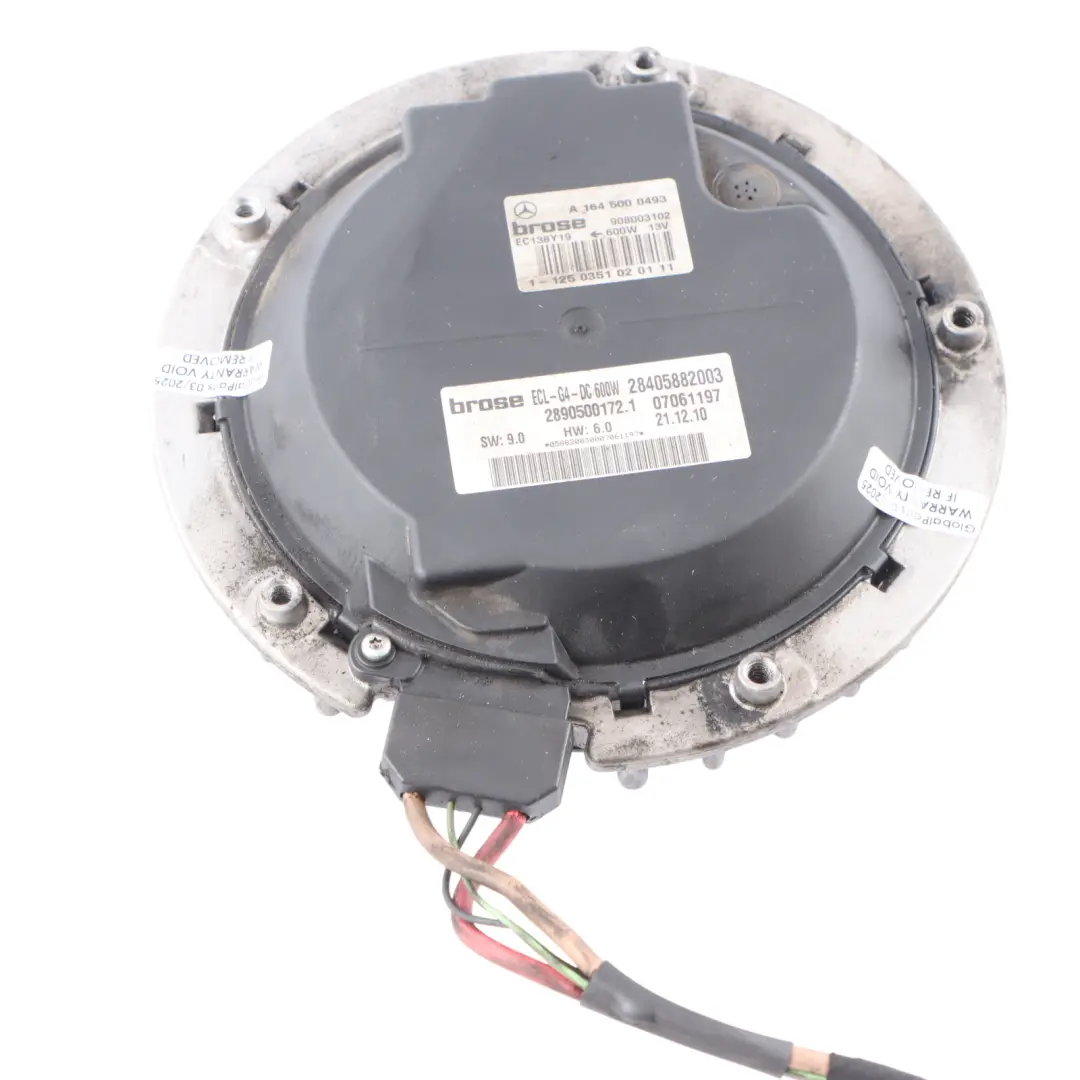 Mercedes W164 Engine Cooling Radiator Fan Motor 600W - SKU A1645000493-2 - Part number A1645000493