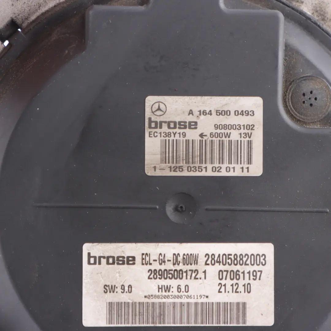 Cooling Radiator Fan Motor 600W to Mercedes W164 Engine with Part number A1645000493 Mercedes W164 Engine Cooling Radiator Fan Motor 600W - SKU A1645000493-2 - Part number A1645000493