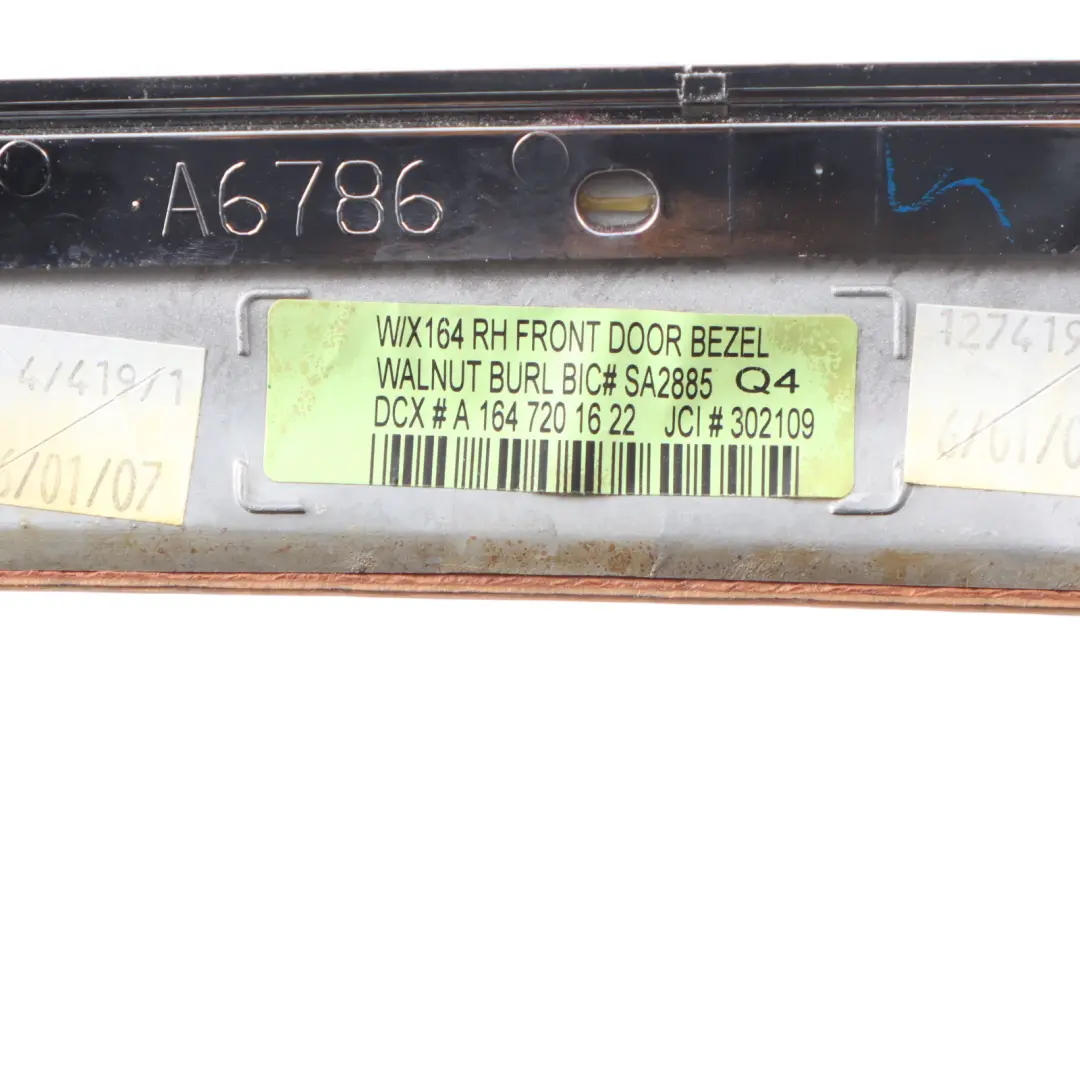 Interior Trim Cover Strip Panel Walnut Burl Wood Set to Mercedes W164 with Part number A1646808607 Mercedes W164 Interior Trim Cover Strip Panel Walnut Burl Wood Set - SKU A1646808607-1 - Part number A1646808607