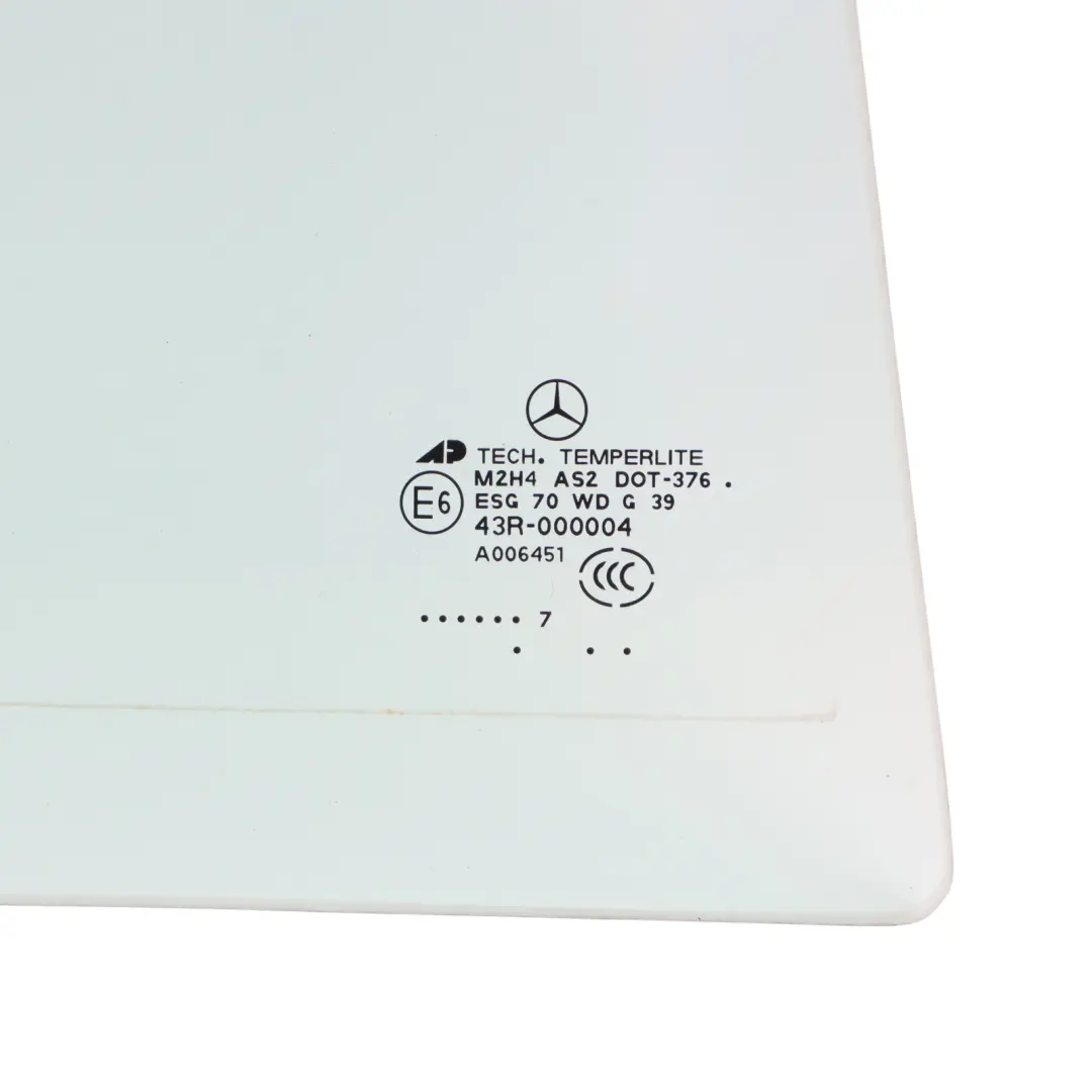 Window Glass Rear Right O/S Door Triangle Green AS2 to Mercedes W164 with Part number A1647302455 Mercedes W164 Window Glass Rear Right O/S Door Triangle Green AS2 - SKU A1647302455-1 - Part number A1647302455