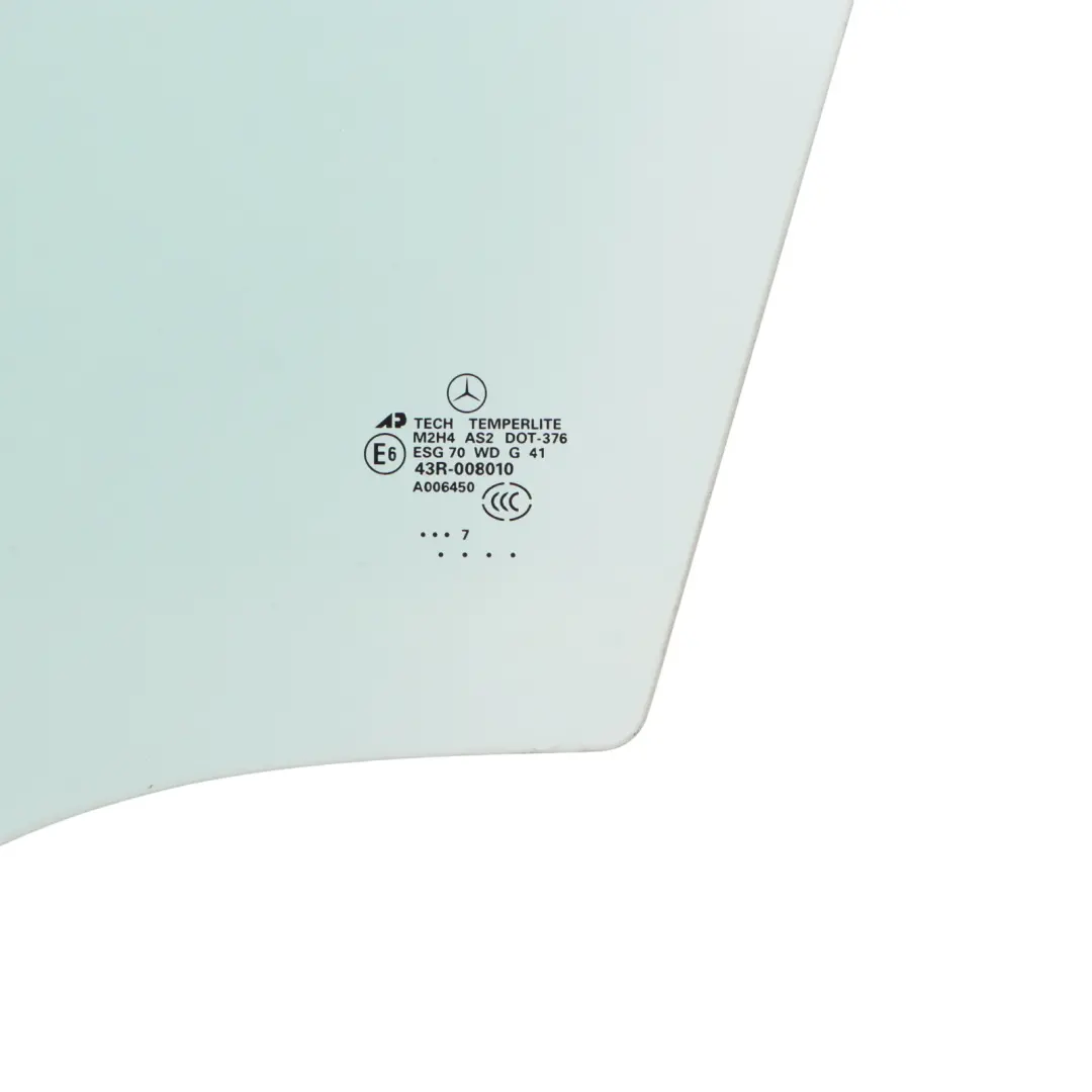 Türfenster Vorne Links Glas Verglasung Grün AS2 für Mercedes W164 mit Teilenummer A1647250910 Mercedes W164 Türfenster Vorne Links Glas Verglasung Grün AS2 - SKU A1647250910 - Teilenummer A1647250910