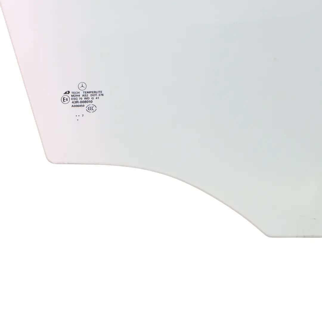 Door Window Front Right O/S Glass Glazing Green AS2 to Mercedes W164 with Part number A1647251010 Mercedes W164 Door Window Front Right O/S Glass Glazing Green AS2 - SKU A1647251010 - Part number A1647251010