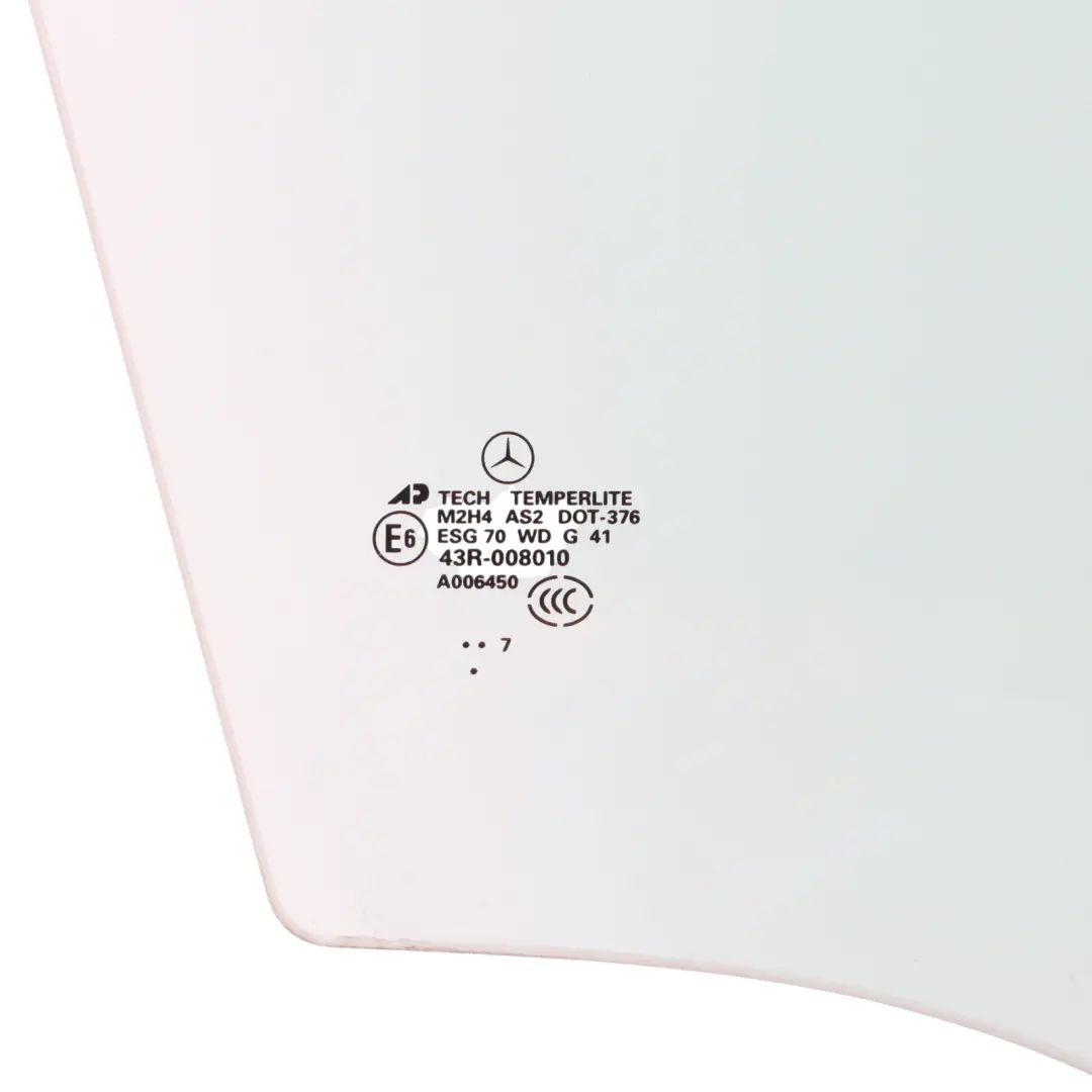 Door Window Front Right O/S Glass Glazing Green AS2 to Mercedes W164 with Part number A1647251010 Mercedes W164 Door Window Front Right O/S Glass Glazing Green AS2 - SKU A1647251010 - Part number A1647251010