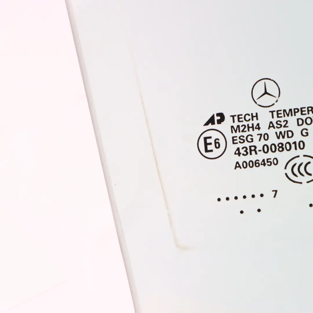 Door Window Glass Rear Right O/S Glazing Green AS2 to Mercedes W164 with Part number A1647350210 Mercedes W164 Door Window Glass Rear Right O/S Glazing Green AS2 - SKU A1647350210 - Part number A1647350210
