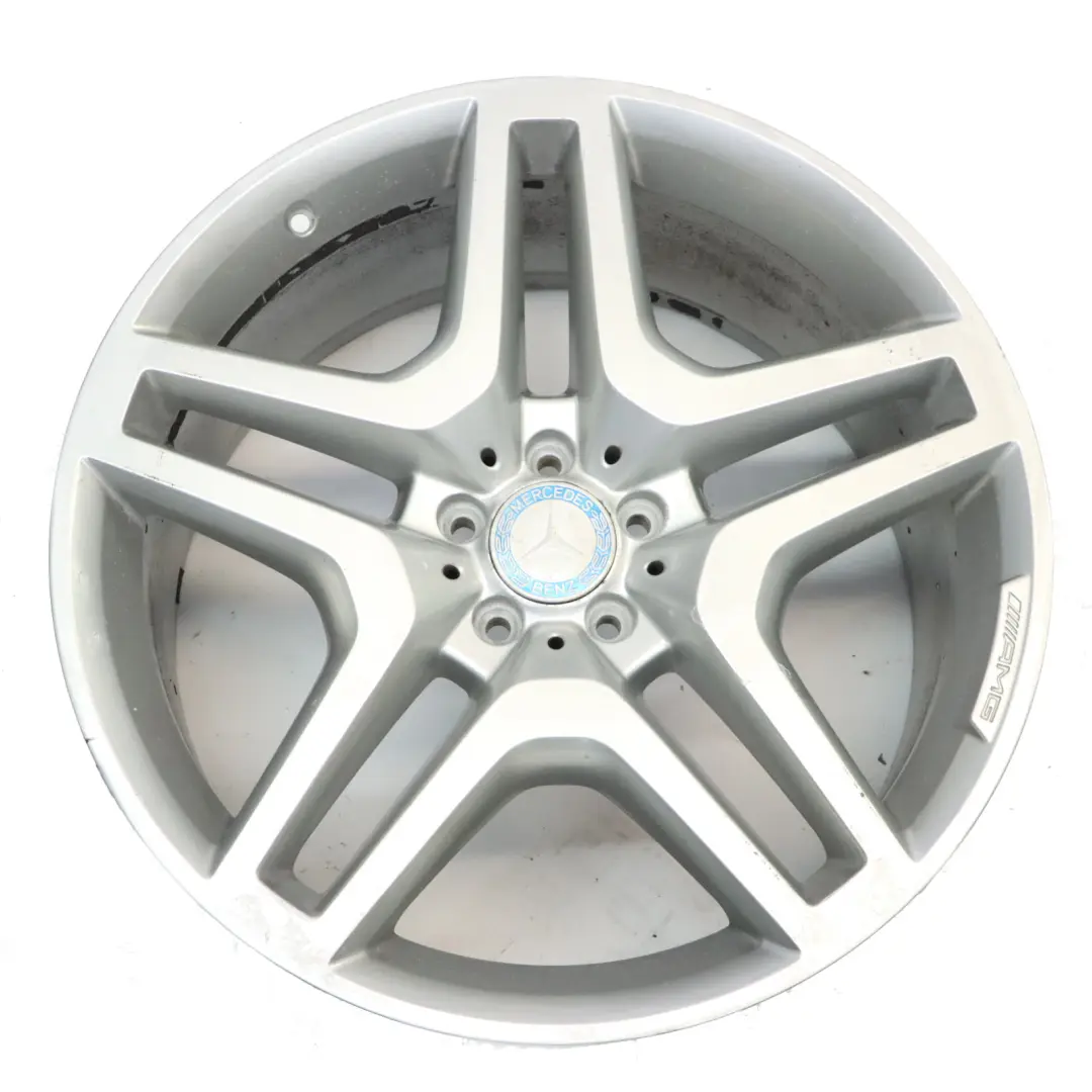 Alloy Wheel Rim 21" Star Spoke 10J ET:46 to Mercedes ML W166 AMG Silver with Part number A1664012502 Mercedes ML W166 AMG Silver Alloy Wheel Rim 21" Star Spoke 10J ET:46 - SKU A1664012502-2 - Part number A1664012502