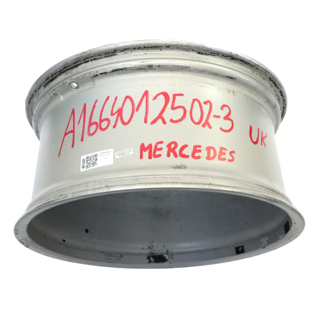 Alloy Wheel Rim 21" Star Spoke 10J ET:46 to Mercedes ML W166 AMG Silver with Part number A1664012502 Mercedes ML W166 AMG Silver Alloy Wheel Rim 21" Star Spoke 10J ET:46 - SKU A1664012502-3 - Part number A1664012502