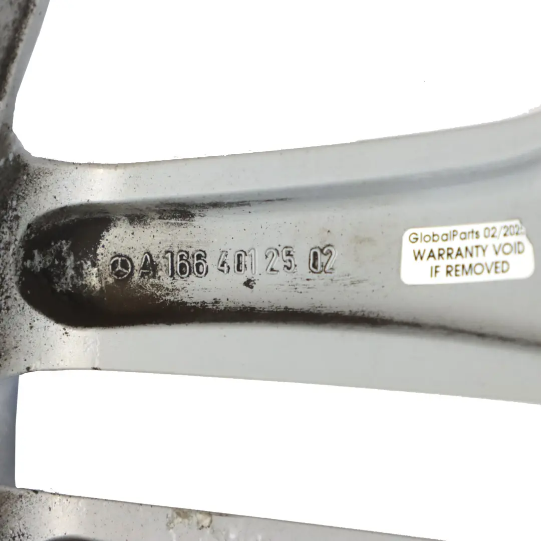 Alloy Wheel Rim 21" Star Spoke 10J ET:46 to Mercedes ML W166 AMG Silver with Part number A1664012502 Mercedes ML W166 AMG Silver Alloy Wheel Rim 21" Star Spoke 10J ET:46 - SKU A1664012502-3 - Part number A1664012502