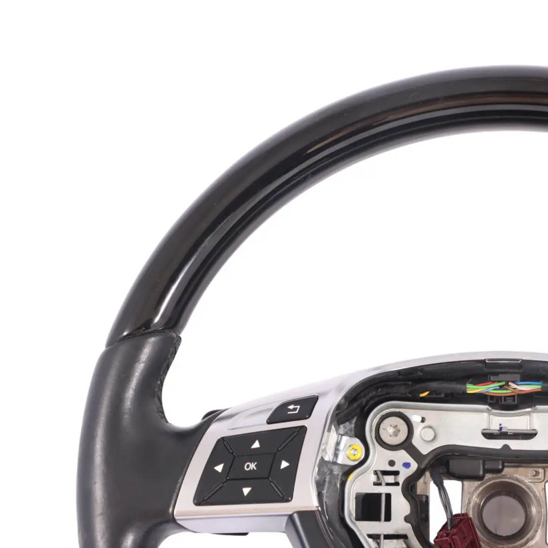 Steering Wheel Mercedes W166 W463 Leather Piano Black Designo Paddle Shift to with Part number A1664601918 Steering Wheel Mercedes W166 W463 Leather Piano Black Designo Paddle Shift - SKU A1664601918 - Part number A1664601918