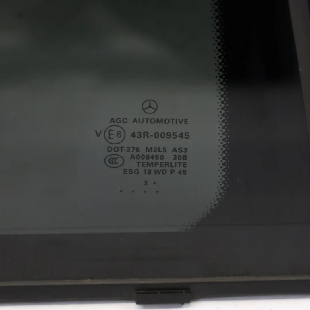 Door Window Glass Fixed Tinted AS3 Left N/S to Mercedes GL X166 Rear with Part number A1667300955 Mercedes GL X166 Rear Door Window Glass Fixed Tinted AS3 Left N/S - SKU A1667300955 - Part number A1667300955