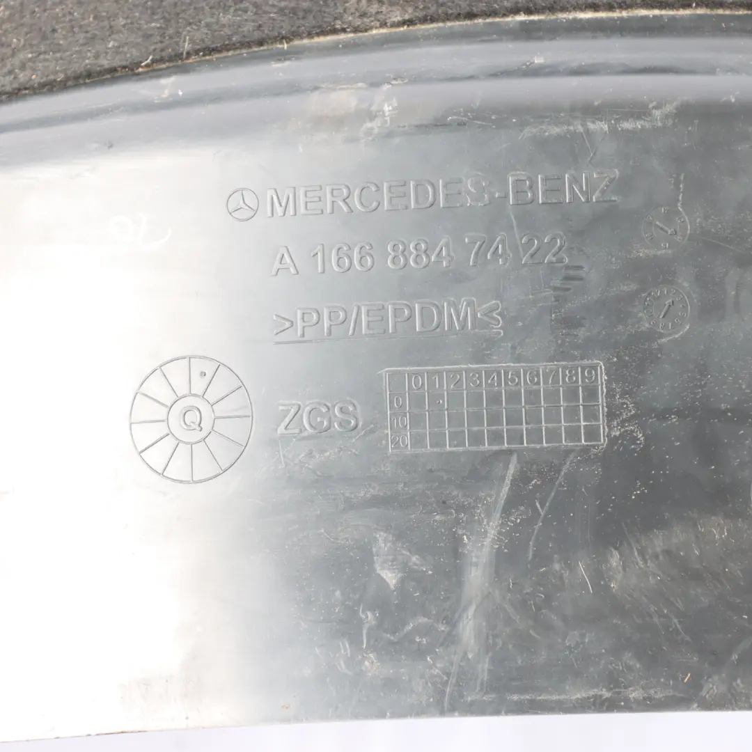 Arch Housing Rear Left N/S Wheel Mud Cover to Mercedes X166 Wheel with Part number A1668847422 Mercedes X166 Wheel Arch Housing Rear Left N/S Wheel Mud Cover - SKU A1668847422 - Part number A1668847422