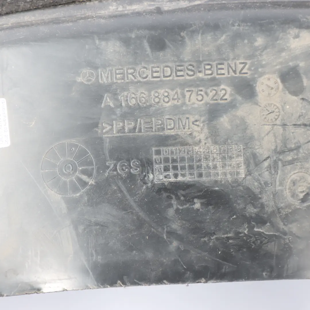 Arch Housing Rear Right O/S Wheel Mud Cover to Mercedes X166 Wheel with Part number A1668847522 Mercedes X166 Wheel Arch Housing Rear Right O/S Wheel Mud Cover - SKU A1668847522 - Part number A1668847522