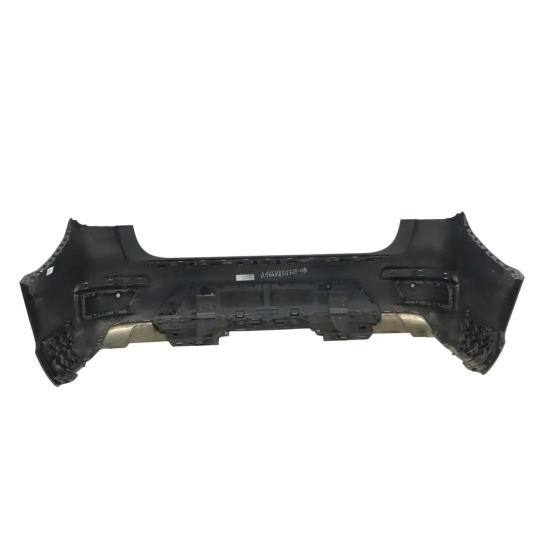 Mercedes X166 Bumper Rear Trim Panel Covering AMG Obsidian Black Metallic - 197 - SKU A1668856725-OB - Part number A1668856725