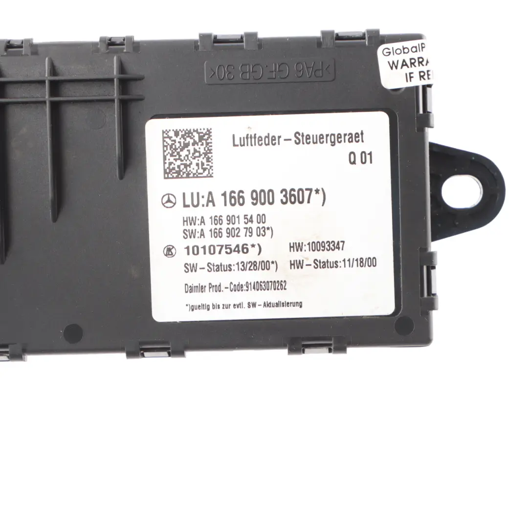 Suspension Control Unit Module to Mercedes X166 Air with Part number A1669003607 Mercedes X166 Air Suspension Control Unit Module - SKU A1669003607 - Part number A1669003607