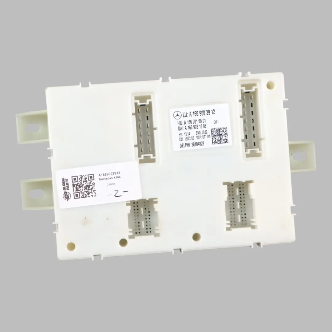 SAM Control Fuse Box Module Unit ECU to Mercedes X166 Rear with Part number A1669003912 Mercedes X166 Rear SAM Control Fuse Box Module Unit ECU - SKU A1669003912 - Part number A1669003912