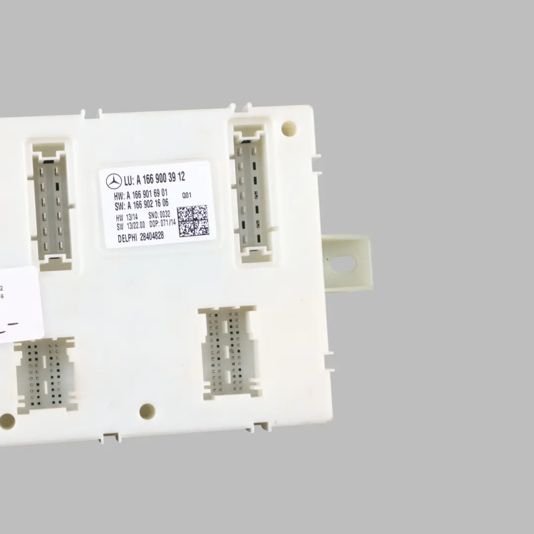 SAM Control Fuse Box Module Unit ECU to Mercedes X166 Rear with Part number A1669003912 Mercedes X166 Rear SAM Control Fuse Box Module Unit ECU - SKU A1669003912 - Part number A1669003912