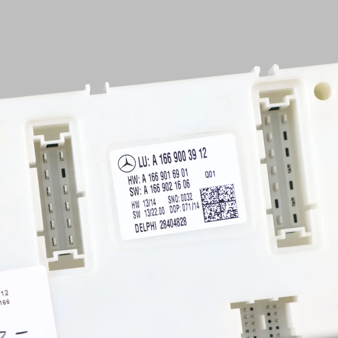 SAM Control Fuse Box Module Unit ECU to Mercedes X166 Rear with Part number A1669003912 Mercedes X166 Rear SAM Control Fuse Box Module Unit ECU - SKU A1669003912 - Part number A1669003912